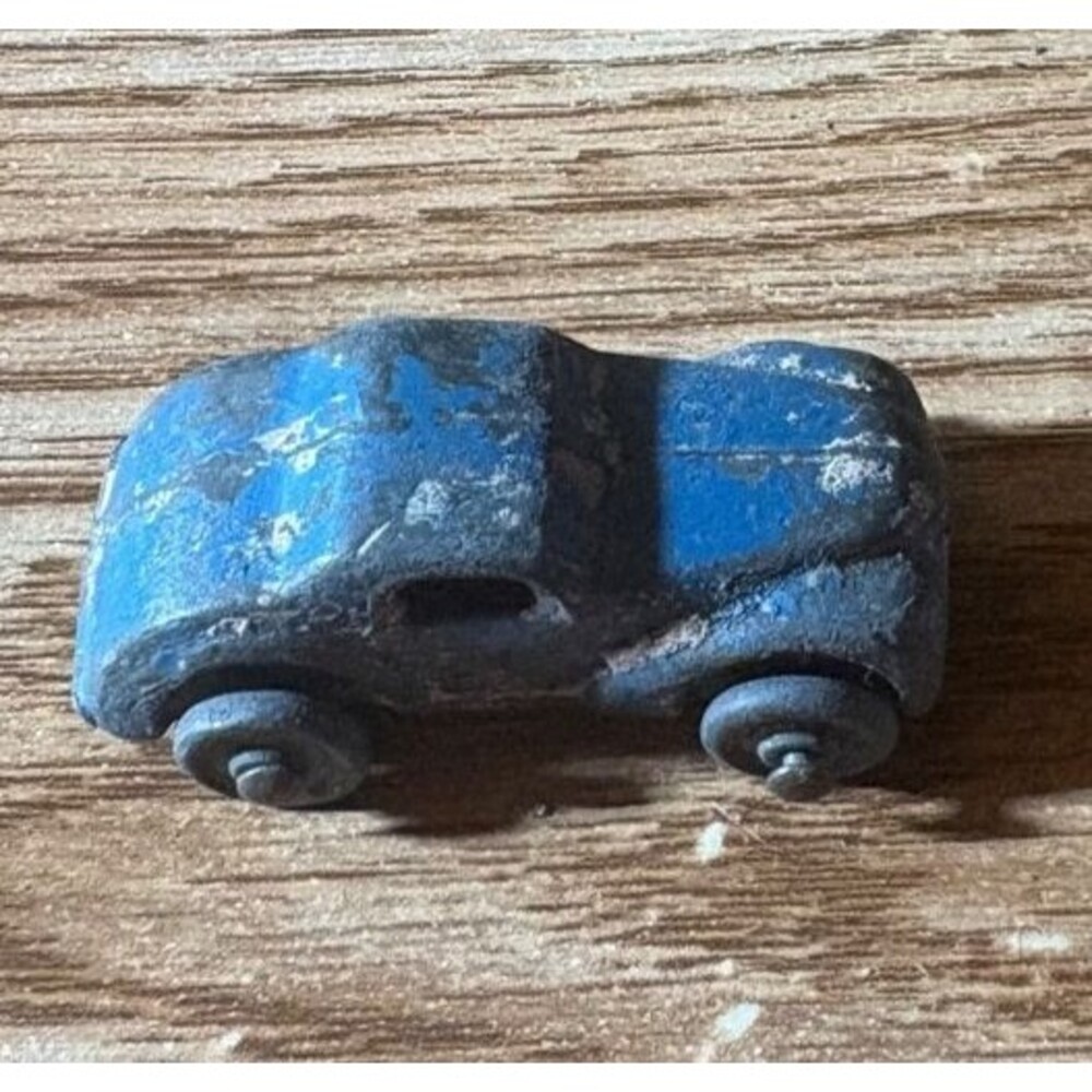Vintage Barclay 1939 Toy Coupe Car Die Cast Metal Blue for Auto Transporter 1.5"